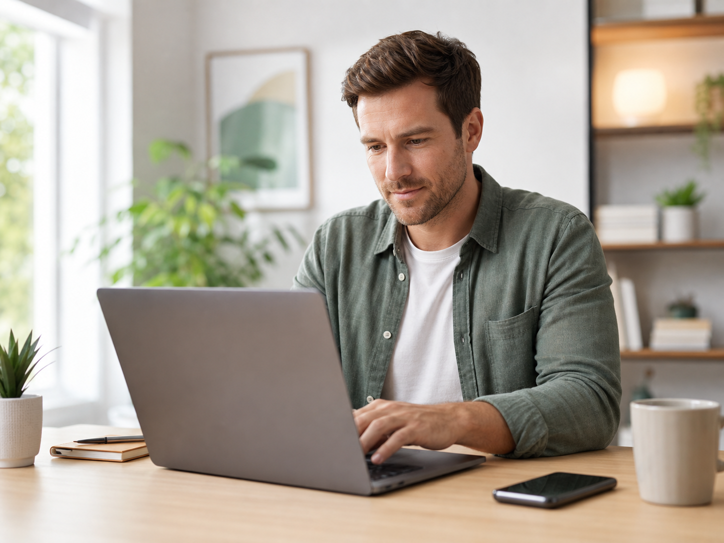 Applicant completing a loan application form
