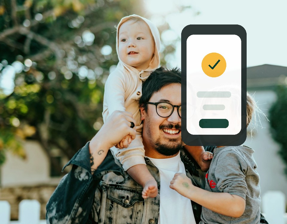 Western customer receiving approval notification on phone