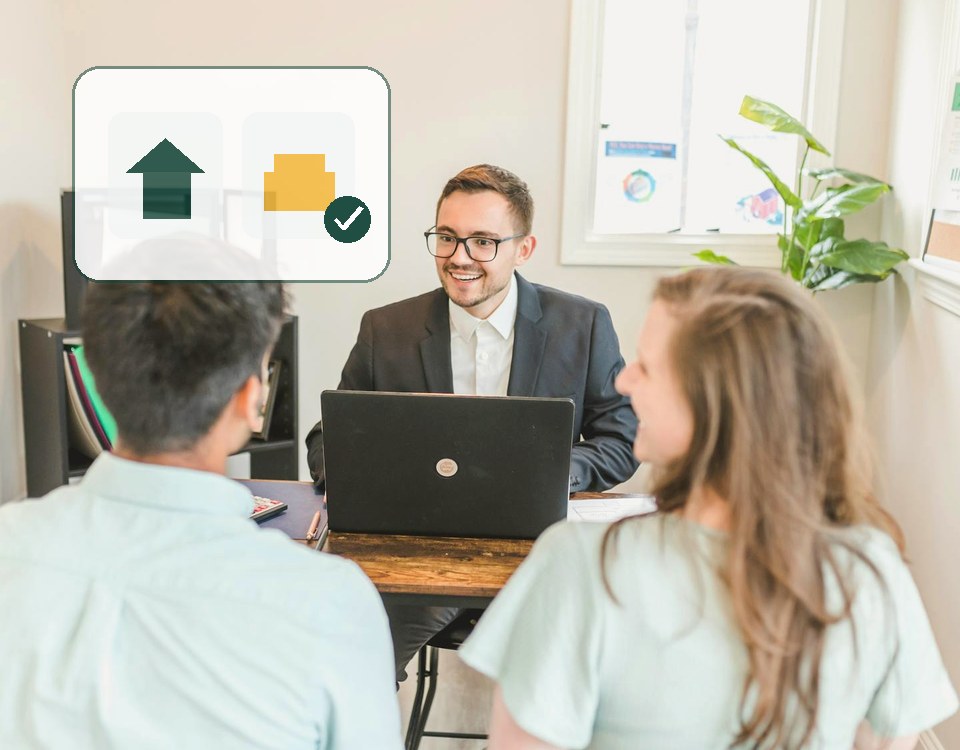 Western customers discussing loan options with an advisor